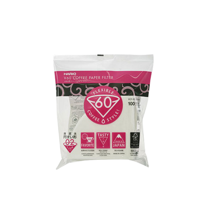 V60 White Paper Filters, Size 02 (100 ct)
