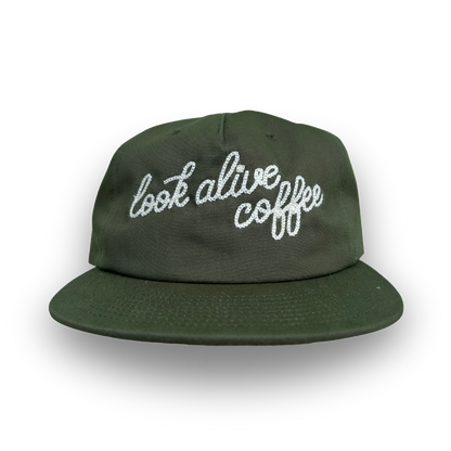 Olive Green Chainstitch Cotton Surf Hat Look Alive Coffee
