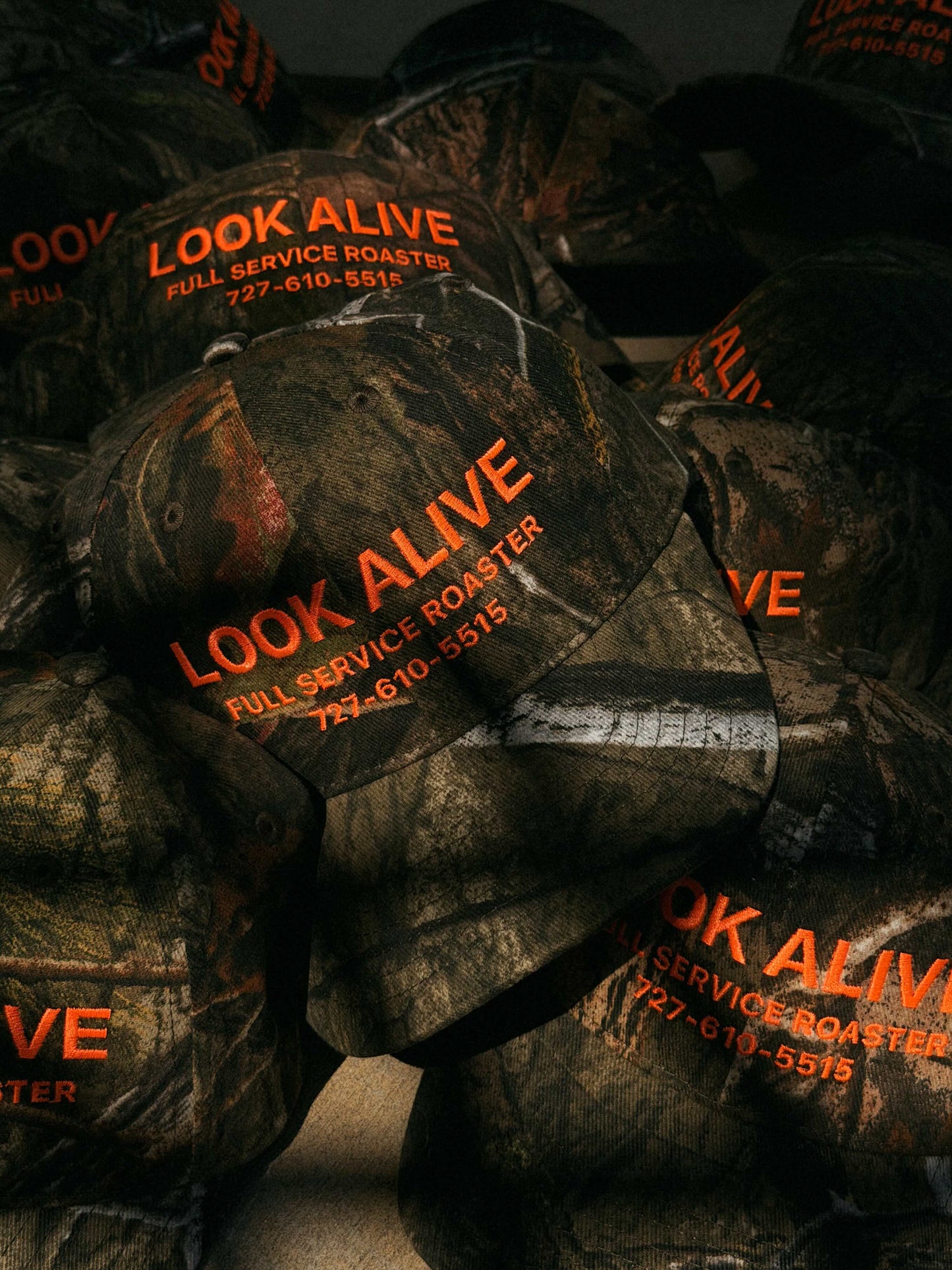 Camo Hat Pile